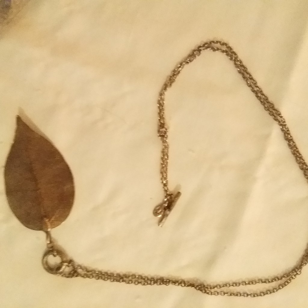Cookie Lee Extra Long Filigree Leaf Statement Pendant Necklace